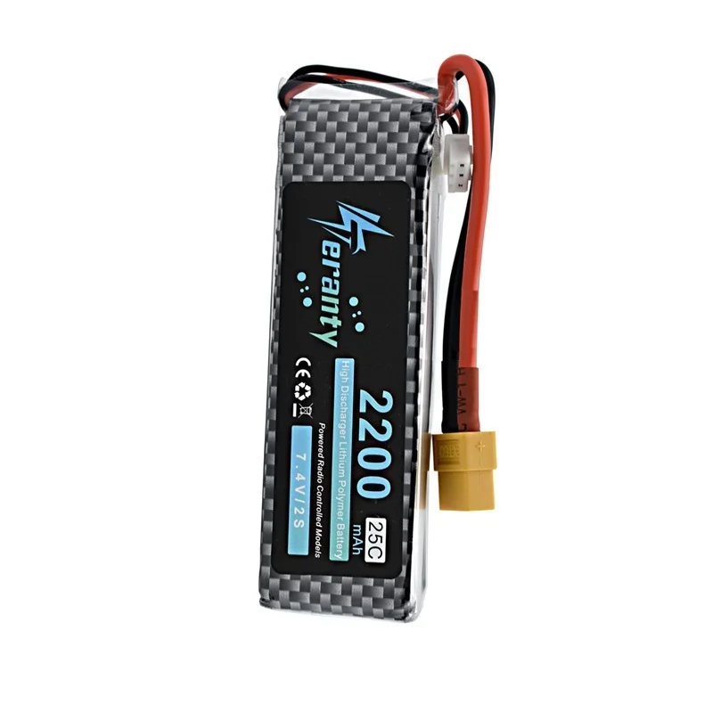 Высокая мощность 2S 7,4 v 2200mAh 25-35C LiPo батарея XT60/T/JST/EC3 разъем 7,4 v перезаряжаемая Lipo батарея для RC автомобиля самолета вертолета