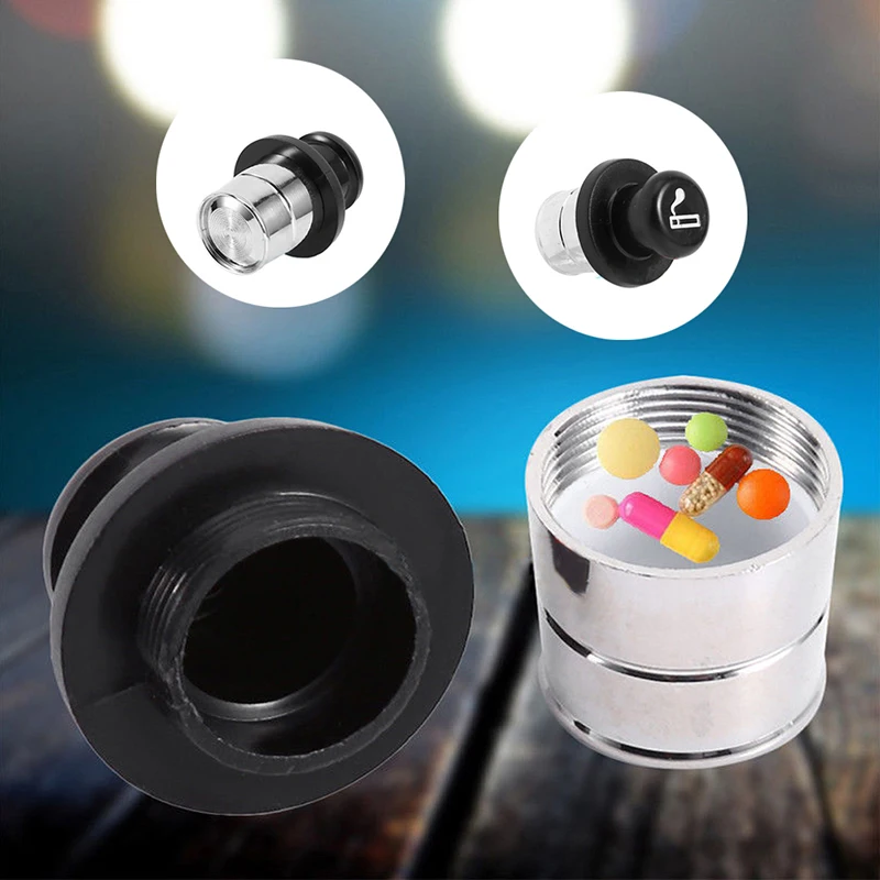 

Car Lighter Shaped Secret Stash Diversion Pill Box Container 1pc Metal Safe