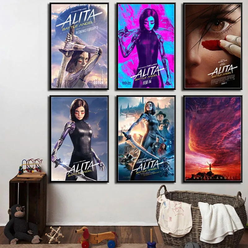 

Canvas Painting Wall Home Decoration Artwork Alita Battle Angel New Movie James Cameron Art Poster Printed Pictures Living Room
