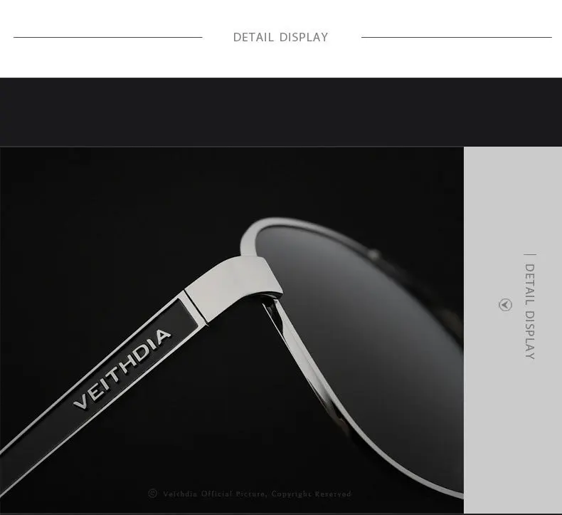 VEITHDIA, чехол, поляризационные солнцезащитные очки для мужчин, фирменный дизайн, солнцезащитные очки, УФ 400 линзы, gafas oculos de sol masculino 3152