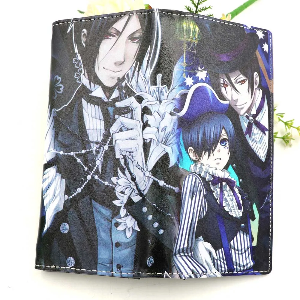 SAO Anime Sword Art Online Long Wallet Kirigaya Kazuto Synthetic Leather Purse - Цвет: Black Butler-2