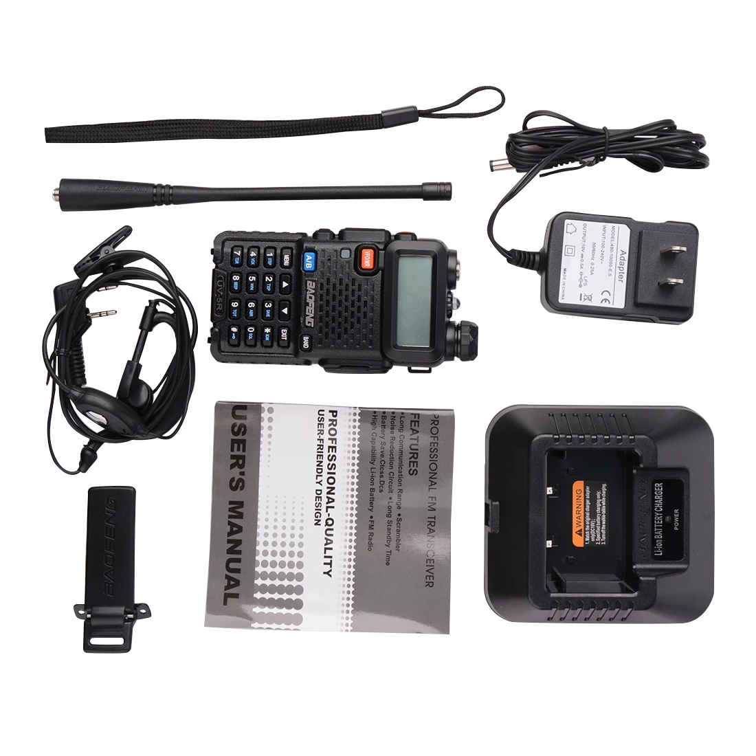 

2pcs/set of BF-UV5R Dual-band Walkie-talkie 128-channel Super Penetration Long-distance Transmission Portable Professional Handh