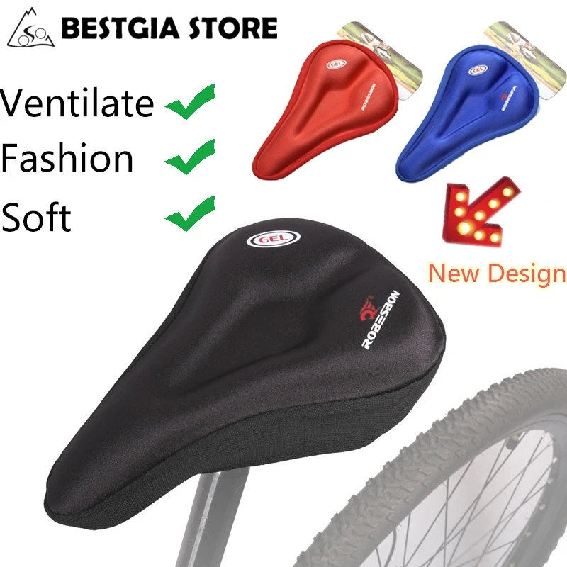 Bike 3D Gel Saddle Seat Cover Bicycle Silicone SOft Pad Padded Cushion