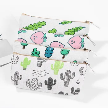 

Cartoon Pencil Case Kawaii Pencil bag School Supplies Office Bts Stationery Students Gift Cute plant peach Pencil Box Pencilcase
