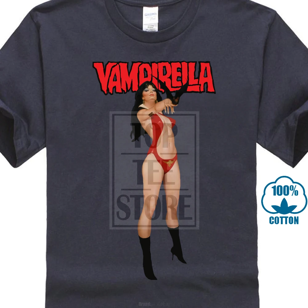 Vampirella V2 постер фильма футболка черный все размеры S 4Xl - Цвет: Тёмно-синий