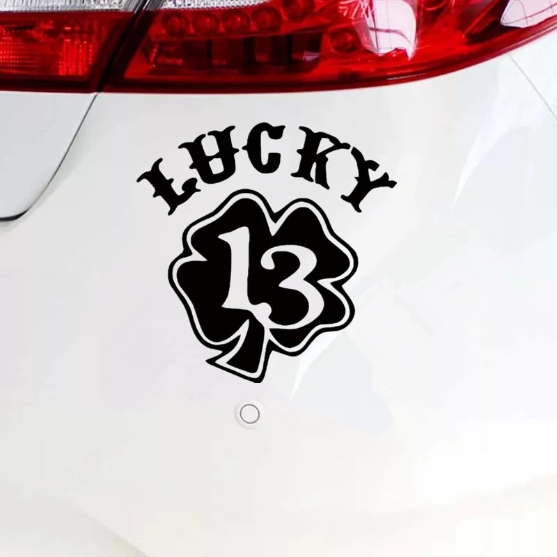 CK2534#15*15см наклейки на авто Счастливчик 13 lucky водонепроницаемые машину наклейка