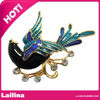 

Costume Bird Rhinestone Crystal Peacock Fashion PIN Brooch Handcraft Jewelry