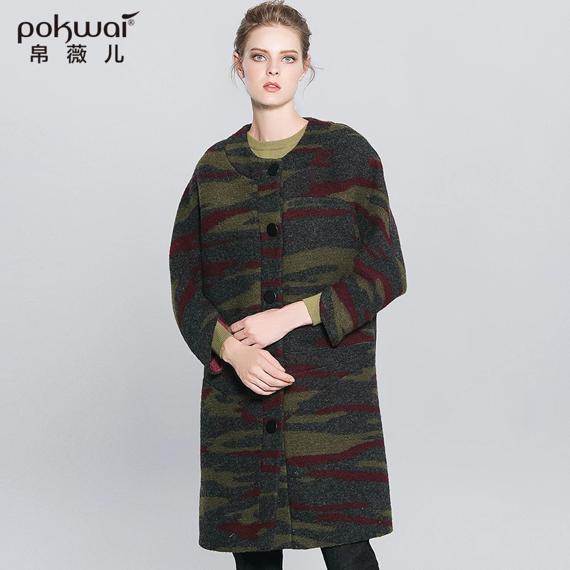 Pokwai Winter Militaire Wollen Jas Vrouwen Elegante Vrouwen Jassen Luxury Brand Lange Mouwen Brede Taille Dames Overjassen Parka Pokwai Winter Militaire Wollen Jas Vrouwen Elegante Vrouwen Jassen Luxury Brand Lange Mouwen Brede Taille Dames Overjassen Parka