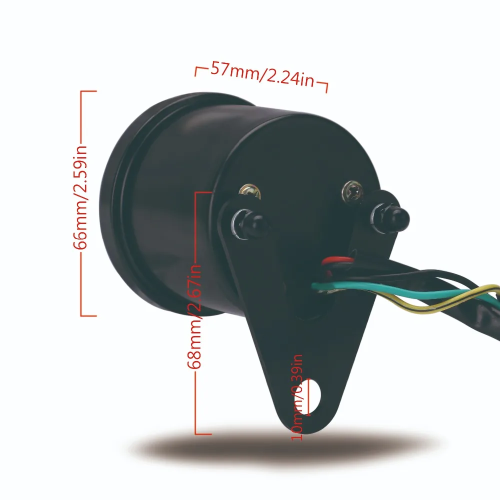 12 В Универсальный мотоциклетный тахометр, измеритель частоты вращения Спидометр со светодиодный Ночной светильник с подсветкой аксессуары для мотоциклов
