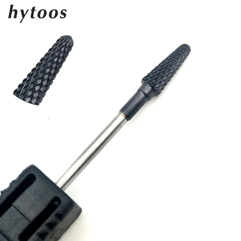 HYTOOS Black Titanium Tungsten Carbide Step Nail Drill Bit 3/32" Milling Cutter Bits For