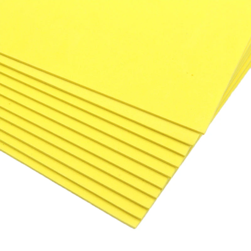 10 Sheets 20x30cm 2mm EVA Foam Paper Sponge Paper Arts and Crafts For Kids Kindergarten Toys DIY Handmade Craft Accessories - Color: Yellow