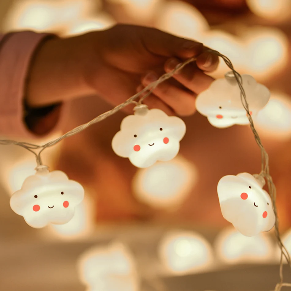 Battery Powered LED smile fairy String Lights 3M 20 led ,lovely holiday light For Garden, Party, Girls Living Room decorative