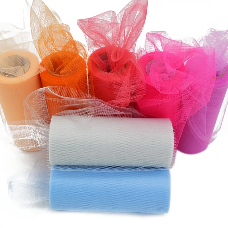 

22m/lot 15cm Tulle Roll Organza Mesh Spool DIY Girl Tutu Skirt Fabric Decorative Craft Wedding Baby Shower Birthday Party Decor