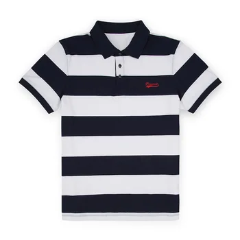 

Mens Baseball Embroidered Knit Striped Short Sleeve Polo Shirts