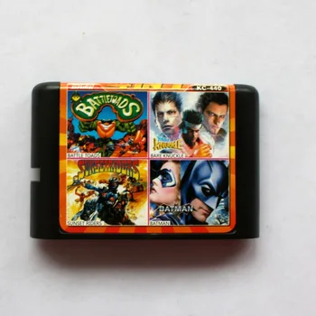 

4in1 Battle Toads+Bare Knuckle+SunSet Riders+BatmAn 16 bit SEGA MD Game Card For Sega Mega Drive For Genesis