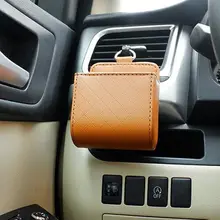 BBQ@ FUKA Коричневая Кожаная переносная автомобильная коробка для хранения на вентиляционное отверстие чехол держатель для телефона контейнер подходит для Toyota Corolla BMW Benz и т. Д