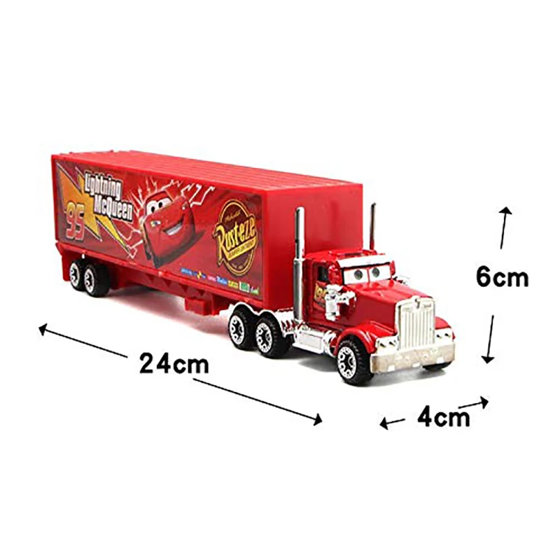 7 шт./компл. Diecasts Pixar Cars 3 Lightning Jackson Storm Cruz Mater Mack Uncle Truck 1:55 автомобиль из литого