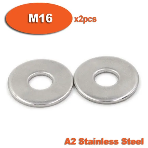 6 M16 x 50 x 50 x 3mm A2 STAINLESS STEEL SQUARE PLATE CONSTRUCTION WASHERS * 