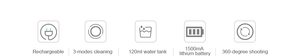 TODO W - 13 120ML Portable USB Oral Irrigator Dental Water Flosser Teeth Cleaning Tools with 2 Jet Tips