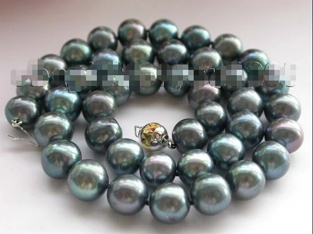 

Free shipping >>>>>>17.5" Genuine Natural 11mm Peacock Round Pearl Necklace!