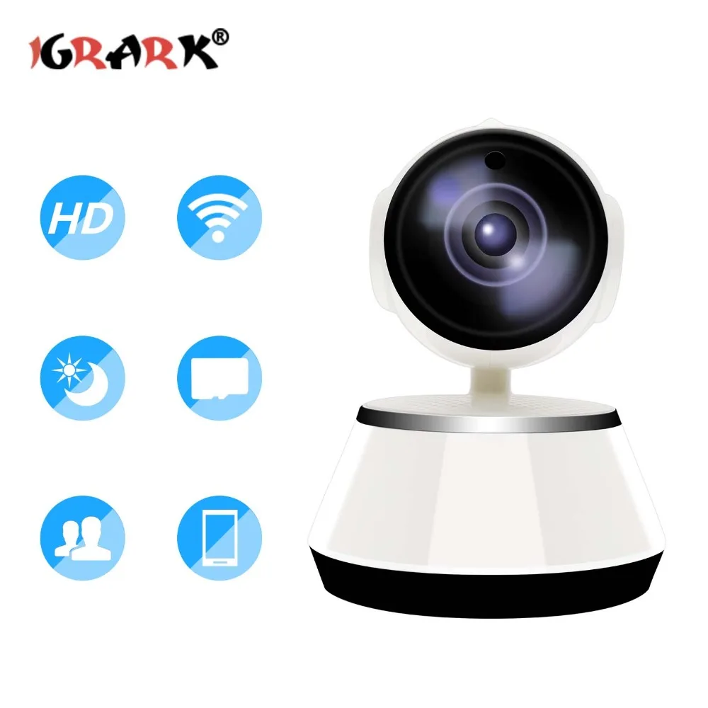 

IGRARK Surveillance camera Home security Wireless Audio Vedio Baby Monitor HD720p Night Vision Two Way Talk Mini CCTV IP Camera