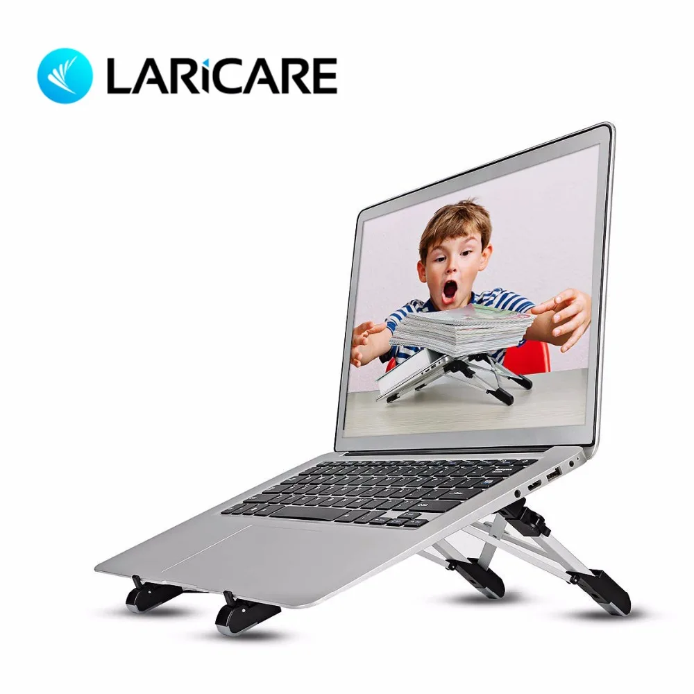 Алюминиевая Портативная подставка для ноутбука LARICARE Megainvo регулируемая под глаза