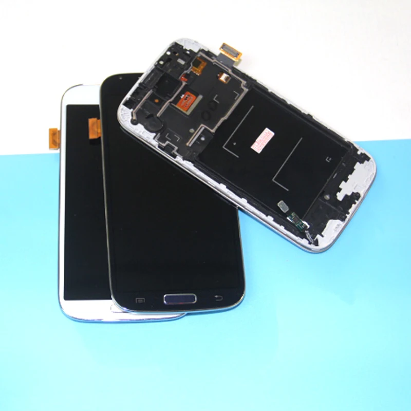 ЖК дисплей + сенсорный экран для Samsung Galaxy S4 GT I9505 I9500 i337 дигитайзер с рамкой 100%