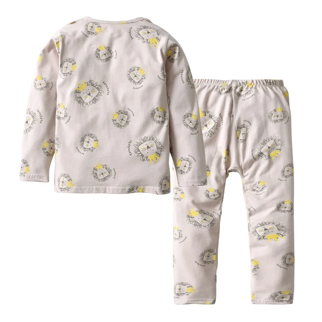 

MUQGEW Toddler Kids Baby Girls Sheep Print Cotton Pajamas Sleepwear Tops Pants Outfits Children Suit Baby Clothes Dropshipping