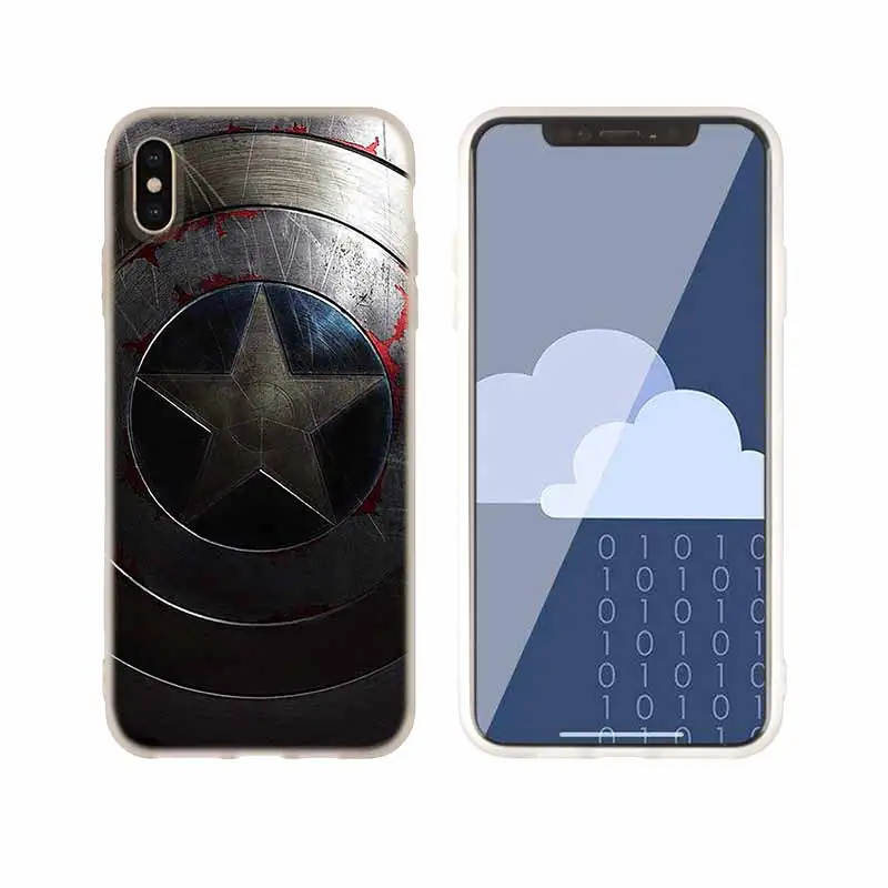 Чехол для телефона s силиконовый мягкий чехол для iPhone 11 Pro X XS Max XR 6 6S 7 8 Plus 5 4S SE Marvel Coque чехол Капитан Америка - Цвет: as the picture 03