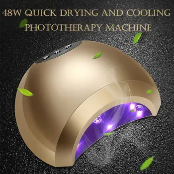 

48W Nail Dryer Led Nail Lamp Intelligent Induction Double Phototherapy Machine Gels Phototherapy Baking Lamp Dryer