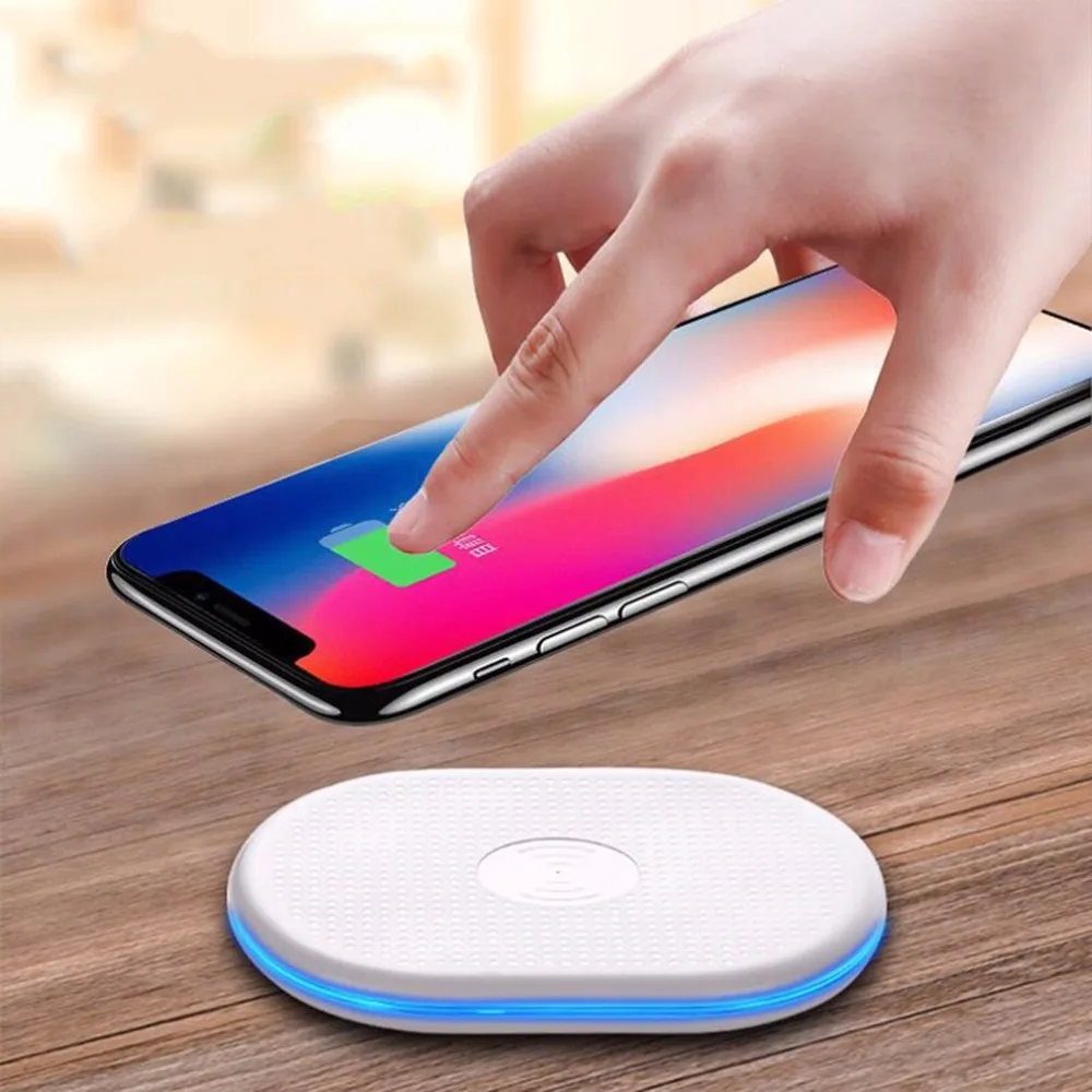 Qi Wireless Charger Ultra Thin Fast Charging Pad Portable Travel Phone