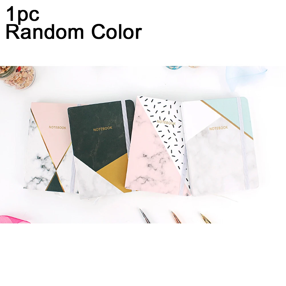 

Journals Stationery Schedule Portable Organizer School Office Marble Notebook Planner