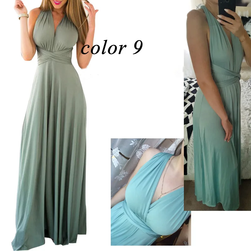 Women's Transformer Convertible Boho Wrap Multi Way Party Long Maxi Dress Sexy Bandage Bridesmaids Infinity Gown Dress