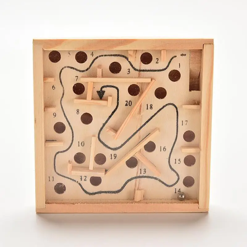 Пасьянс игра деревянная головоломка игрушка лабиринт доска Дети Обучение интеллект игра классический лабиринт баланс доска Пазлы