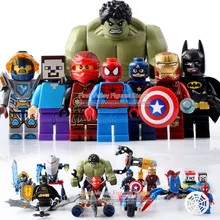 DR. TONG 80 шт./лот, супергерои, Человек-паук, железный человек, Халк, Бэтмен, Капитан Америка, Кай, строительные блоки, Детские кубики, игрушки SY650