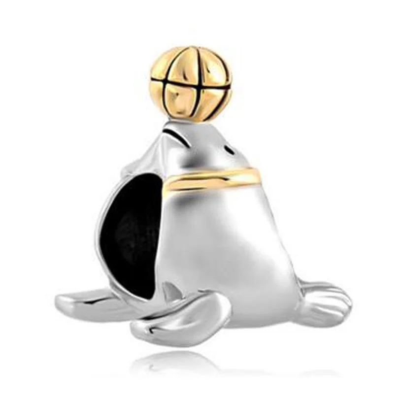 

Glamour DIY making beads animal marine life cute dolphin show top ball charm beads fit Pandora bracelet Valentine's Day