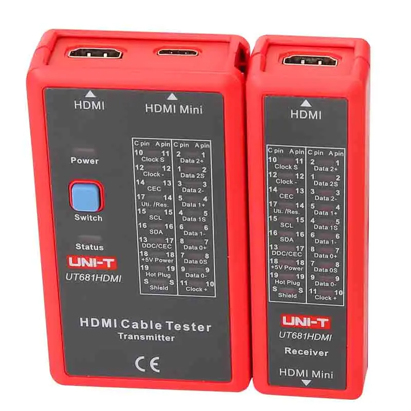 UNI-T UT681L UT681C UT681HDMI кабельный тестер сетевого кабеля трекер метр телефонный bnc hdmi MINI-HDMI HD RJ45 RJ11