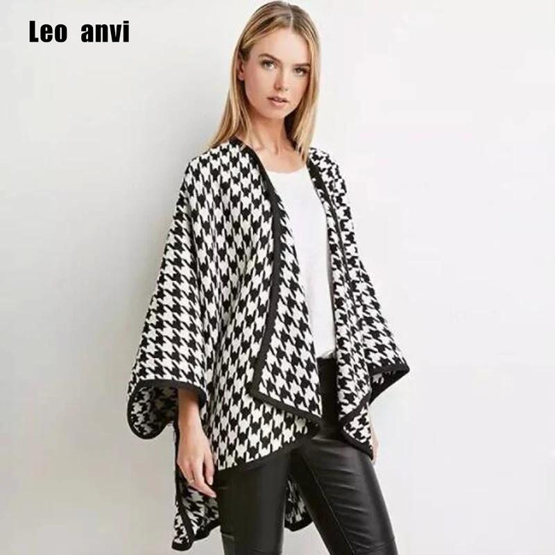 

High Quality Winter Spring Fashion Wool Scarf Women Solid Thick Warm Knitted Scarves Houndstooth poncho Ladies Scarfs Shawls