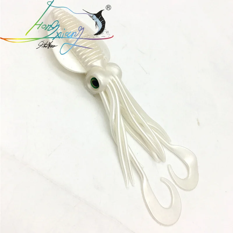 12cm/15cm/18cm Fishing Soft Lure Luminous/UV Squid Jig Fishing Tuna Lures Octopus Skirts Sea Fishing Wobbler Bait Lure Leurre - Цвет: B
