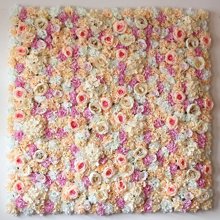 40x60cm Artificial Silk Hydrangea Rose Flower Wall Hotel Home Wedding