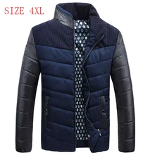 Зимняя мужская пуховая хлопковая куртка модная теплая плотная брендовая одежда повседневные парки воротник стойка теплое пальто