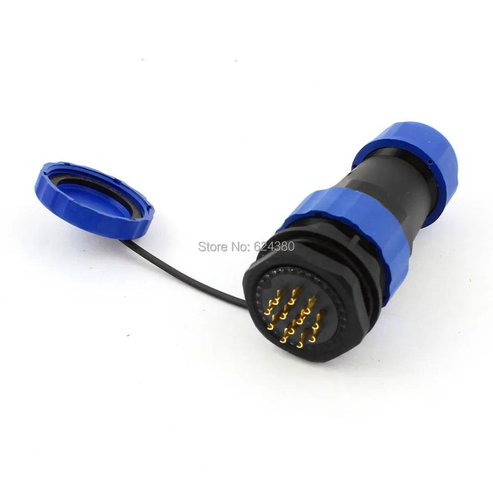 Waterproof Aviation Connector SD28 28mm 12 Pin 12P Panel Mount Solder