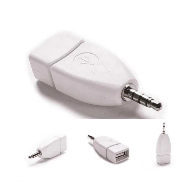 New Converter Adapter USB 2.0 Female to 3.5mm Male AUX Audio Durable Car Plug Jack CSL2018