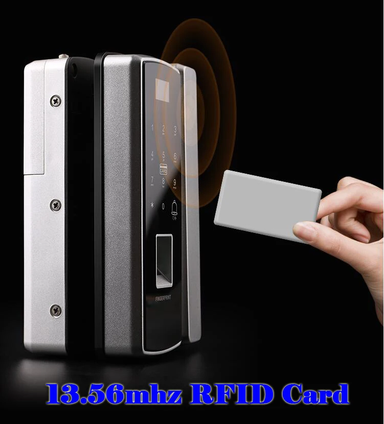 Стеклянный замок отпечатков пальцев цифровой электронный дверной замок для дома Противоугонный Интеллектуальный Пароль RFID карта автономный смарт-Открыватель