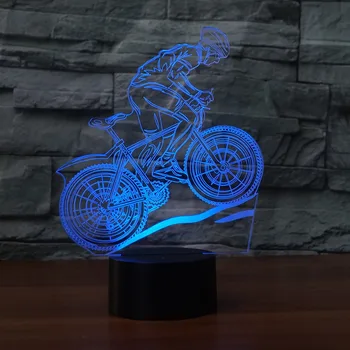 

Cycling 7 Changing Colors 3d illusion night lamp