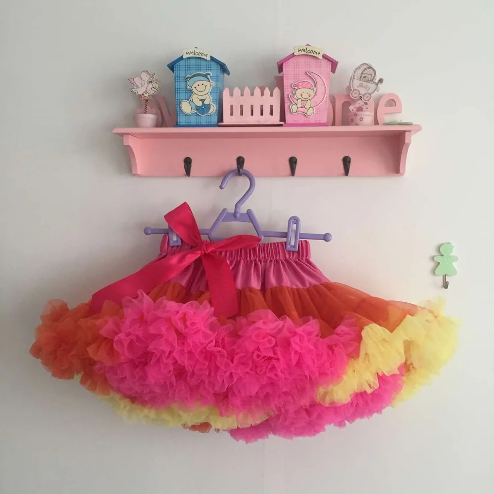 Baby Girls Fluffy Chiffon pettiskirt tutu Girls princess skirt Party