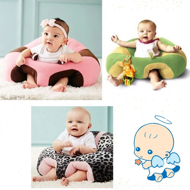 Cute Cattle Shape Baby Mat Cute Infant Baby Support Seat Soft Cotton Travel Car Seat Pillow