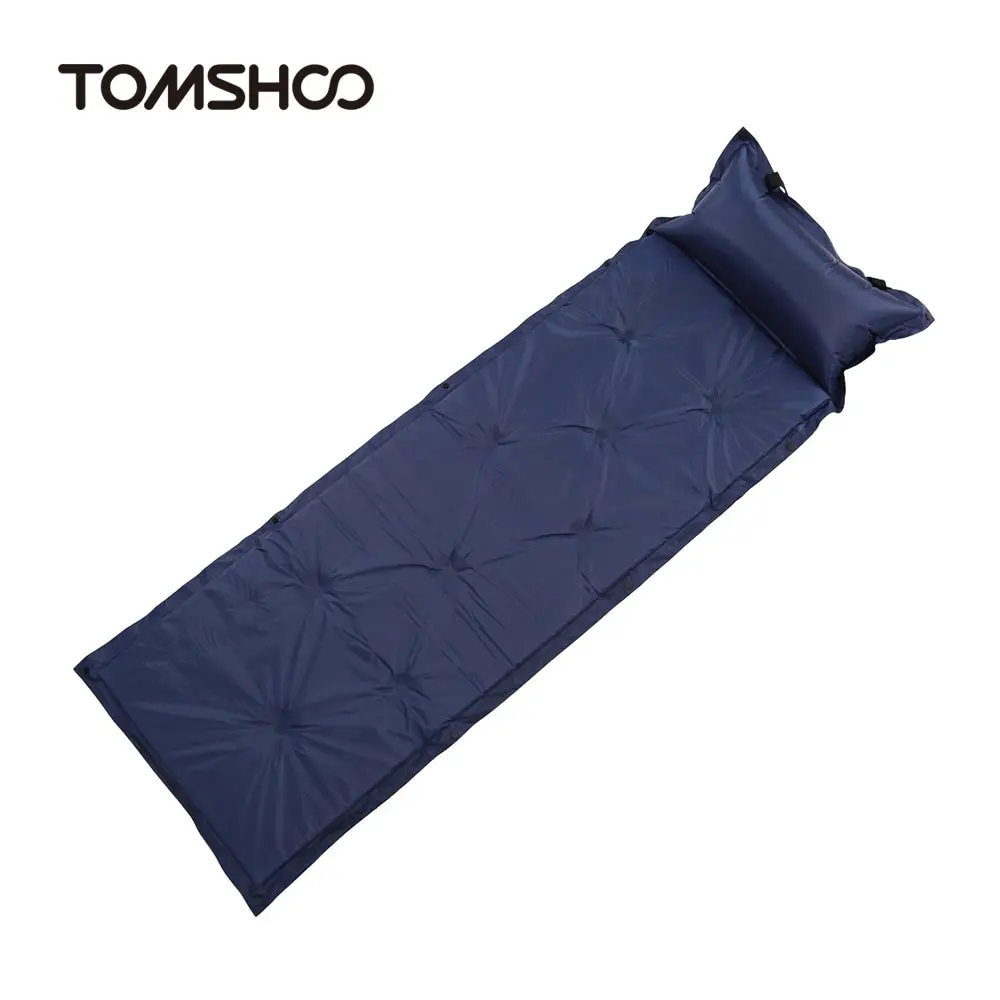 TOMSHOO خفيفة في الهواء الطلق مرتبة هوائية مويستوريبروف نفخ الهواء حصيرة مع وسادة سرير تخييم خيمة التخييم حصيرة وسادة النوم