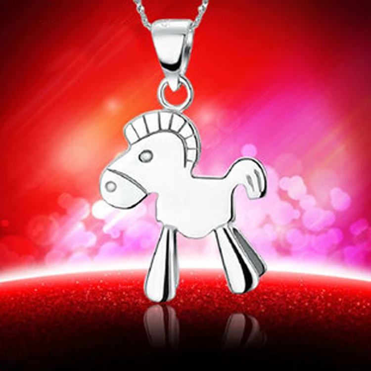 

Fashion Silver Plated Small Horse Poney Pendant Silver Plated Necklace Accessories Charm Jewelry Without Chain NL-0577