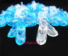 10 Pairs Imitation Fairy Tale Crystal Shoes For CINDERELLA Fashion Princess Doll Shoes Heels Sandals For Barbie Dolls Baby Toy